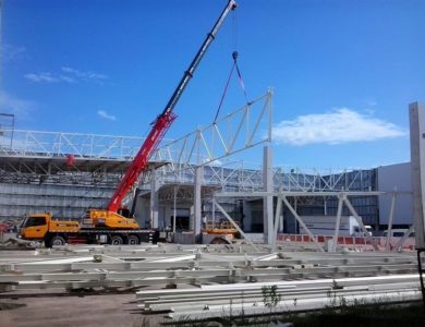 Estruturas metálicas, obra para wolksvagem