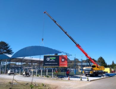 Montagem de quadra esportiva